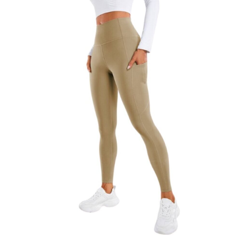 Offline By Aerie Womens Xsmall Real Me Xtra Basic Pocket Legging Tan Color